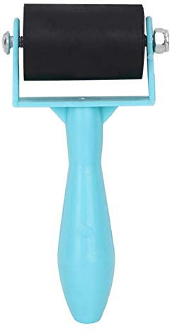 1pcs Rouleau de Peinture en Caoutchouc Rouleau Tambour d'Encre Peinture Rouleau d'Impression Outils d'Impression 1,38 Pouce(Blue)