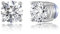 Philip Jones Silver Plated Round Magnetic Clip On Stud Earrings Created with Zircondia® Crystals