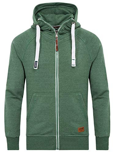 Yazubi Herren Sweatjacke Hoodie mit Reißverschluss Jacob, Grün (Myrtle Green 186114), 6XL