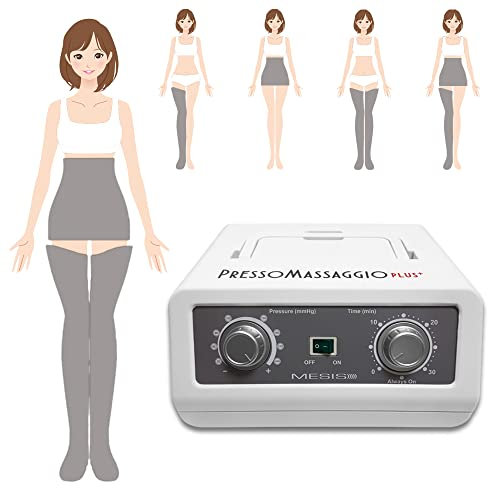 MESIS Presoterapia Profesional y para casa, PressoMassaggio Plus+ (con 2 botas y Kit Slim Body) para piernas y abdomen
