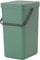 Brabantia Cubo de Basura 16L - Acero inoxidable - Verde Abeto