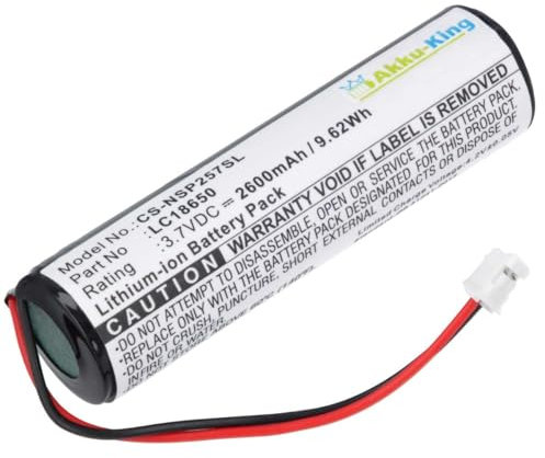 Akku kompatibel mit Nvidia LC18650 - Li-Ion 2600mAh - für P2570, Shield TV, für Holex Taschenlampe