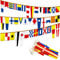 Anley International Maritime Signal Code String Flags Set van 40 vlaggen - 40 voet lange wimpels voor thuis/boot/vaartuig - enkele vlag 5,5x18 of 5,5x9