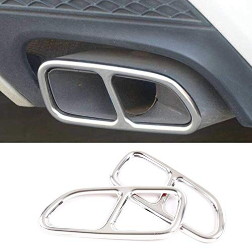 DIYUCAR Auspuffblende aus Edelstahl für den Auspuff, für Benz CLA C117 2013–2016 SL 2008–2010 SLK 2009–2015 (Silber)