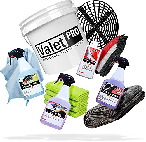 detailmate Auto Handwäsche Set mit ValetPRO, Felgen, Hauptwäsche, Innenreinigung, Glasreinigung, Trocknen darunter pH neutral Snow Foam, Dragons Breath Felgenreiniger, Grit Guard, Premium Zubehör