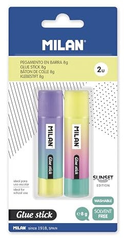MILAN Blíster 2 barras de pegamento 8 g Sunset, Varios