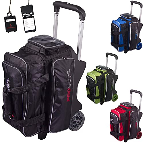 bowling-exclusive ProBowl 2 Ball Bowling Roller inkl Adressanhänger (schwarz)