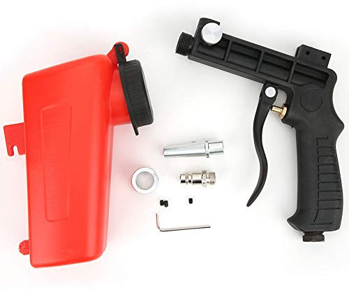 Kit de Pistolet de Sablage Portatif Portable, Pistolet de Sablage Pneumatique Durable avec Buse de Connecteur, Outil de Polissage par Pulvérisation Outil de Sablage pour Nettoyer la Rouille, la Saleté