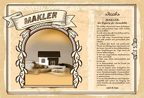 DekoDrom® Holz Schild 20x30 cm Beruf Makler Wand Deko Bar Kneipe Sammler Geschenk