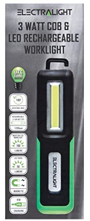 Blue Spot Tools - Electralight 3 Watt COB & LED Rechargeable Worklight (160 Lumens)