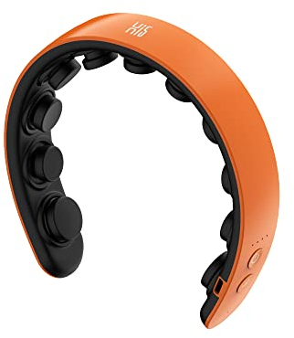 Master Massage H1 Fashion Haarband Kopfmassagegerät Standard - schlank & leicht, 11 vibrierende Köpfe, 5 Modi, 3 Intensitäten von sanften Fingern bis Akupressur - Lava Orange