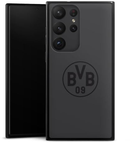 Silikon Hülle kompatibel mit Samsung Galaxy S23 Ultra Case schwarz Handyhülle Borussia Dortmund Logo BVB