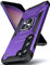 DASFOND Galaxy S23 Cover, Grado Militare Custodia con Cavalletto in Metallo Rotante a 360° [Supporto Montare a Magnete], Compatibile con Samsung Galaxy S23, Viola