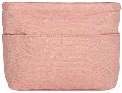 KENORADA Kulturbeutel BO3 | schicke Kultur Tasche aus wasserabweisendem Polyester | Steckfächer auf Vorder- und Rückseite | Hauptfach mit Reißverschluss (Rose, M)