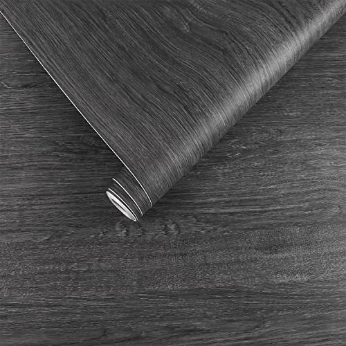 VEELIKE Klebefolie Holzoptik Grau Vintage Holz Tapeten Selbstklebend Holztapete Möbelfolie Tür Schrankaufkleber Schlafzimmer Dekorfolie Tisch Küchentapete Abwaschbar Tapeten Wohnzimmer 40cmx300cm