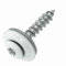 Lot de 100 vis étanches en acier inoxydable A2 avec rondelle d'étanchéité EPDM 15 mm - 4,5 x 20 mm - Blanc RAL 9010 TX20