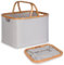 efluky Laundry Basket with Handles, 43L Collapsible Laundry Baskets, Versatile Foldable Washing Basket, Small Laundry Hamper for Toys, Blankets and Clothes, Outdoor Picnic, Shopping Bag