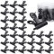 Büroklammern mit Pinnadeln, Schwarz Bulldog Clips Stecknadeln Bulldogge Metallklammern, 30mm Kleine Push Pins Clips für Fotobilder, Korktafeln Büro Küche Hause, 30er Pack