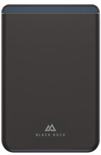Black Rock Kartenhalter für iPhone 12/13/14/15, MagSafe kompatibel (magnetisch, dünn, slim Wallet, Kartenetui für Ausweis, Kreditkarte etc., Portemonnaie für Apple iPhone, Silikon) schwarz