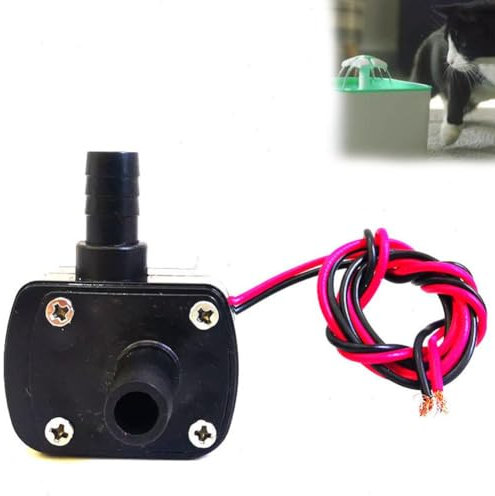 Bomba de agua pequeña de 12 V CC, voltaje seguro solar de 4,8 W, bomba de agua para acuario pequeña con diámetro de boquilla de 8 mm, bomba de acuario pequeña y silenciosa para piscina, acuario,
