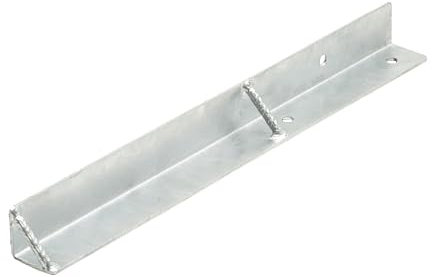 TRIBECCO Winkelanker zum Einbetonieren 1 Stück 500 x 45 x 45 mm Bodenanker aus feuerverzinktem Flachstahl verstärkt mit Riffelstahl für Spieltürme Schaukeln Stelzenhäuser (1)