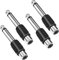 Dewfigs ㅤ Lot de 4 Adaptateur Jack 6.35 mm vers RCA Femelle, Connecteurs Audio Mono TS Mâle 6.35 mm, Convertisseurs de Prise pour Instruments, Amplificateurs, Haut-Parleurs, Home Cinéma