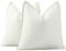 Madizz 2er Set Schlicht Chenille Kissenbezügen Weiche dekorative Kissenbezüge für Sofa Schlafzimmer Kissenhülle Weiß 40x40 cm Quadrat