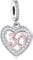 Mon & Sons 30th Birthday Charm - Rose Gold Love Heart Sterling Silver Compatible With Pandora Charm Bracelet