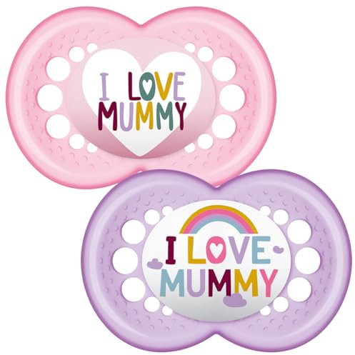 MAM Cute 6+M Soother 2PK - Girl Mummy
