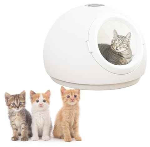 HCAUYNN Automatische 360°-Rundluft-Trocknerbox FüR Tiere, Maximale KapazitäT FüR 2 KäTzchen, Mit LCD-Bedienfeld, Zum Trocknen Von Katzen Und Kleinen Hunden