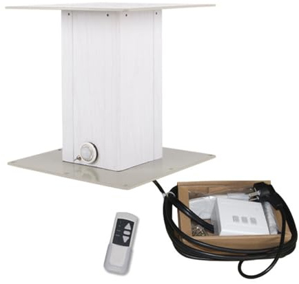 Élévateur de table basse électrique, ajuste automatiquement la hauteur/fonction de détection intelligente du corps humain anti-pincement, adapté à la table de finition familiale,46-Type-White