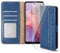 PIXFAB for Motorola Moto E14 / G04 / G24 Case with 2 x Screen Protector Tempered Glass, Leather Wallet Phone Case, Magnetic Book Flip Folio Cover [RFID Protection & Card Slots] and [Kickstand] - Blue