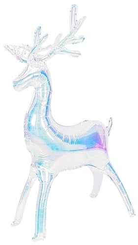 DazzJoy Weihnachtsdeko Elch Folienballon, XXL Luftballon Tiere Ballons Rentier, Weihnachtsballon Tiere Elch, Weihnachten Deko Elch Luftballons Tiere für Weihnachtsdeko Outdoor, Deko Weihnachten Kinder