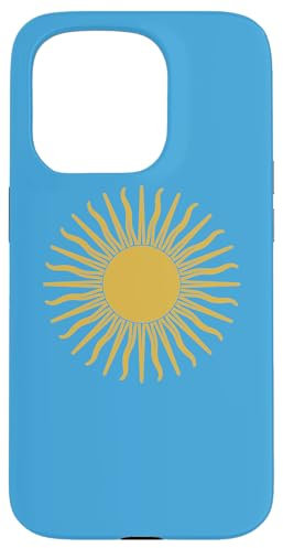 Hülle für iPhone 15 Pro Sol de Mayo Goldenes Sonnenblau