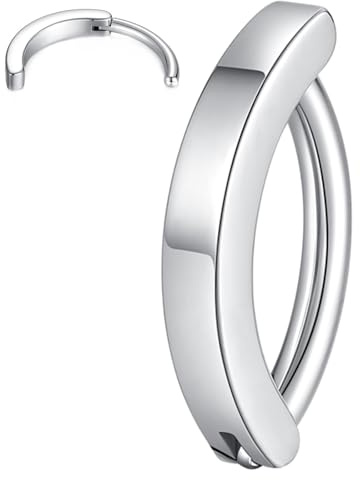 Popuhoops 14G 8mm G23 Titan Clicker Bauchknopf Ring Nabelringe Körper Bauchpiercing Schmuck