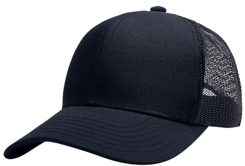 FURTALK Unisex Trucker Cap Basecap Herren und Damen aus Netzstoff Verstellbare Baseball Cap Marineblau
