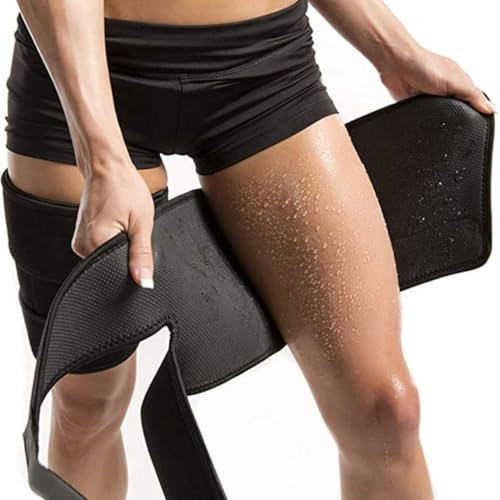 KUMSODE 2 PCS Soutien aux Cuisses, Gaine de Compression Réglable en Néoprène pour les Cuisses, les Ischio-Jambiers et les Quadriceps, Respirante et Antidérapante, Pour les Femmes Hommes
