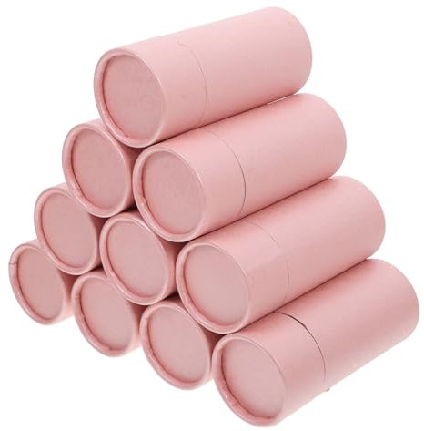 EXQUIMEUBLE 10stücke Runde Leere Schachtel Aus Kraftpapier Mit Deckel Pappröhren Für Teeaufbewahrungsboxen Teebeutel-organizer Teeverpackungsboxen
