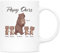 Cadeau Plus Mug Personnalisé Prénom - Papa Ours Brun - Cadeau fete des peres personnalisable, cadeau grand pere, tasse papa original, papi mug (4 kids)