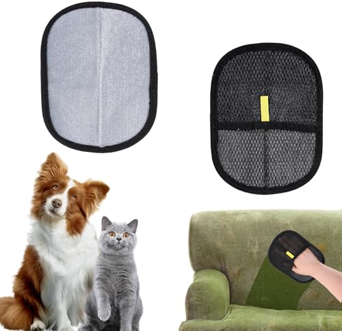 BOHUIZ 2 Stück Fell Magnet Handschuh, Wiederverwendbare Tierhaarentferner Handschuh Katzen Hunde Handschuhe Fellpflege Zum Waschen, Entfernen Von Haaren Und Pflegen