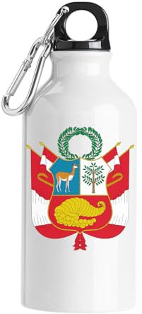 Borraccia, stemma del Perù, colore: bianco