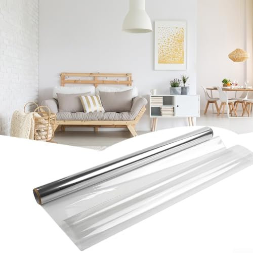 Wandschutzfolie, transparent und elektrostatisch, perfekt für Badezimmer- und Küchenwände, wasserdicht und staubabweisend (45 cm x 3 m)