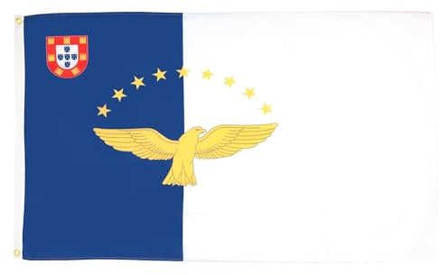 Willkommensflagge Azoren Portugal - Azoren Hofflagge Outdoor-Flaggen Personalisiert Für Bauernhaus Konzerte 90X150 Cm