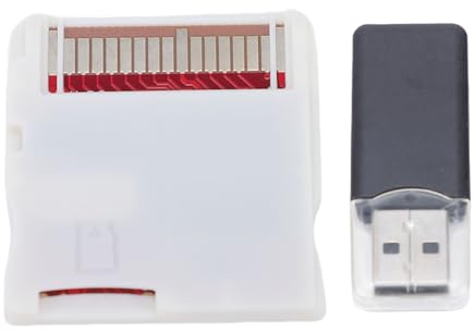 Annadue NDS Videospiele Speicherkarte für R4 Flashcart WOOD System, Professionelle Konsolen Spiel Flashcard Adapter für NDS/MD/GB/GBC/für Famicom/PCE (WOOD HK Weiß-Set)