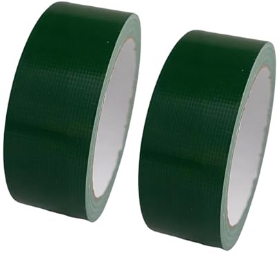 Tokaneit Wasserfest Gaffa Tape Grün 2PCS, Panzertape Gewebeverstärktes 30mm x 50m, Handreißbar, zum Reparieren Befestigen Bündeln, Innen & Außen, für Haushalt, Baustelle