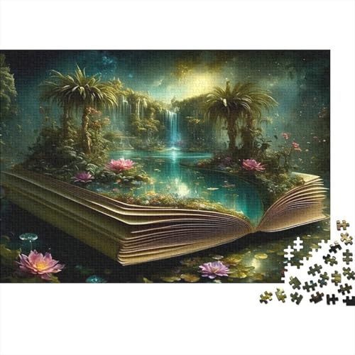 Puzzle 1000 Teile 70x50cm recyceltes Papier Geschenk Männer Frauen Dschungelbuch Wasserfall Oase pädagogisches Spiel herausfordernd Hausaktivität Besuchergeschenk