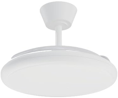 Sulion Ventilador de Techo con Luz LIMA S LED 89 cm, Motor DC Silencioso Función Verano/Invierno, Blanco Estancias < 13 m²