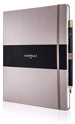 Castelli rq27/25–639 Große Gefütterte liniert Tucson Notizbuch – Taupe