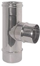 RACCORDO A T 90° PER CANNA FUMARIA ACCIAIO INOX D° 130 CAMINI