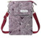LassZone Sac à main mignon en toile pour téléphone portable, portefeuille, petite pochette à monnaie pour femmes et filles, Rouge/violet